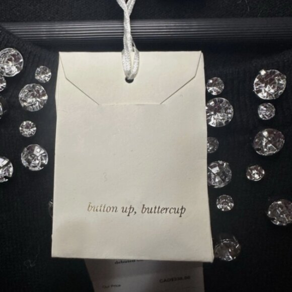 kate spade Do Wonders Embellished Black Sweater Size XL NWT - Picture 7 of 9